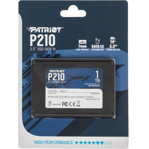 Твердотельный накопитель Patriot SATA-III 1TB P210S1TB25 P210 2.5 Твердотельный накопитель Patriot SATA-III 1TB P210S1TB25 P210 2.5