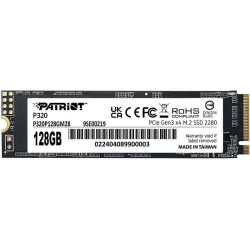 Твердотельный накопитель Patriot PCIe 3.0 x4 128GB P320P128GM28 P320 M.2 2280 [P320P128GM28]