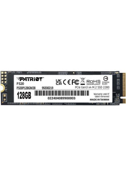 Твердотельный накопитель Patriot PCIe 3.0 x4 128GB P320P128GM28 P320 M.2 2280 [P320P128GM28]