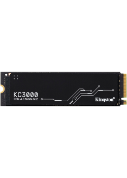 Твердотельный накопитель/ Kingston SSD KC3000, 2048GB, M.2(22x80mm), NVMe, PCIe 4.0 x4, 3D TLC, R/W 7000/7000MB/s, IOPs 1 000 000/1 000 000, DRAM buffer 2048MB, TBW 1600, DWPD 0.71, with Heat Spreader (5 лет)