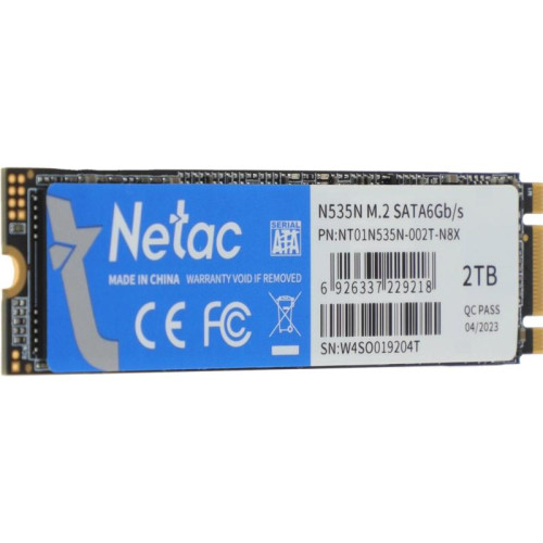 Твердотельный накопитель Netac SATA-III 2TB NT01N535N-002T-N8X N535N M.2 2280 [NT01N535N-002T-N8X]