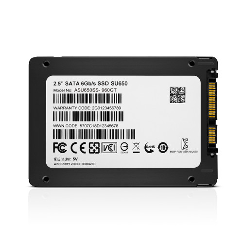 Твердотельный накопитель/ ADATA SSD Ultimate SU650, 960GB, 2.5