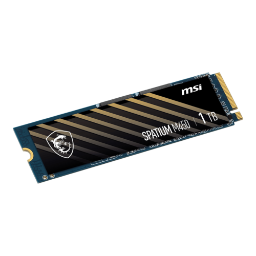 MSI SSD SPATIUM M450, 1000GB, M.2(22x80mm), NVMe, PCIe 4.0 x4, 3D TLC, R/W 3600/3000, IOPs 420 000/550 000, TBW 600, DWPD 0.33 (5 лет)