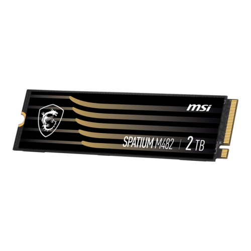 MSI SSD SPATIUM M482, 2000GB, M.2(22x80mm), NVMe, PCIe 4.0 x4, 3D TLC, R/W 7300/6400, IOPs 1 000 000/950 000, TBW 1200, DWPD 0.33 (5 лет)