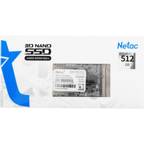 Твердотельный накопитель Netac SATA-III 512GB NT01N5M-512G-M3X N5M mSATA [NT01N5M-512G-M3X]