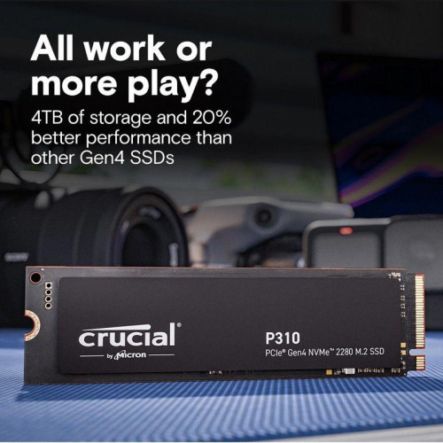 Твердотельный накопитель Crucial P310 500GB PCIe Gen4 NVMe 2280 M.2 SSD CT500P310SSD8