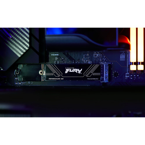 Твердотельный накопитель/ Kingston SSD Fury Renegade, 2048GB, M.2(22x80mm), NVMe, PCIe 5.0 x4, 3D TLC, R/W 14700/14000MB/s, IOPs 2 200 000/2 200 000, TBW 2000, DWPD 0.5 (60 мес)