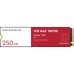 Твердотельные накопители/ WD SSD Red SN700 NVMe for NAS, 250GB, M.2(22x80mm), NVMe, PCIe 3.0 x4, R/W 3100/1600MB/s, IOPs 220 000/180 000, TBW 500, DWPD 1 (12 мес.)