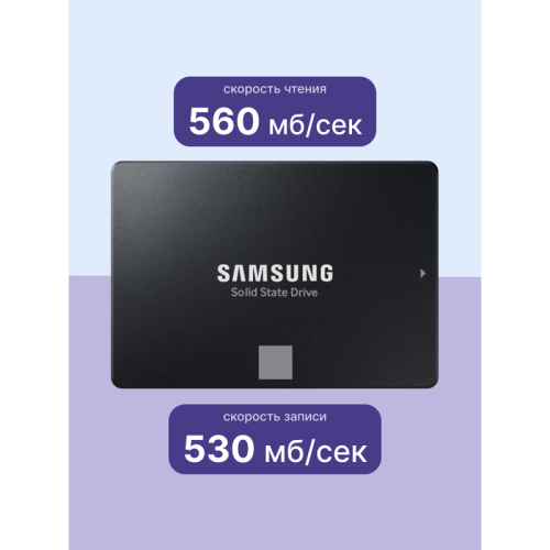 Samsung SSD 250GB 870 EVO, V-NAND 3-bit MLC, MGX, 2.5'' SATA 6Gb/s, R560/W530, IOPs 98000/88000