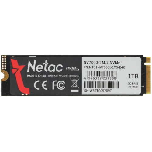 Твердотельный накопитель Netac PCIe 4.0 x4 1TB NT01NV7000t-1T0-E4X NV7000-t M.2 2280 [NT01NV7000T-1T0-E4X]