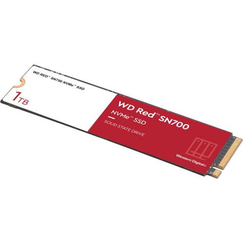 Твердотельные накопители/ WD SSD Red SN700 NVMe for NAS, 1.0TB, M.2(22x80mm), NVMe, PCIe 3.0 x4, R/W 3430/3000MB/s, IOPs 515 000/560 000, TBW 2000, DWPD 1 (12 мес.)