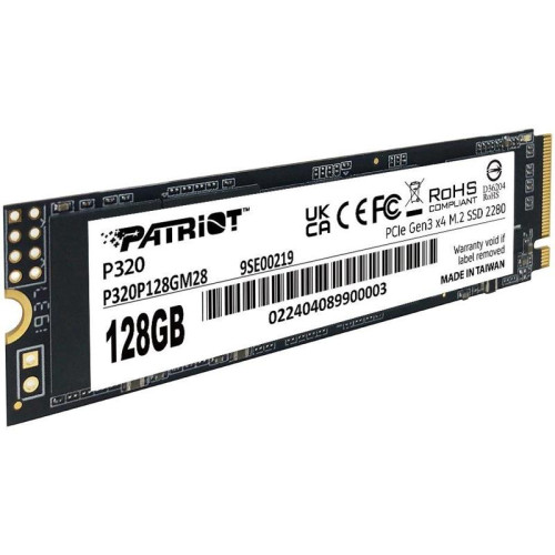 Твердотельный накопитель Patriot PCIe 3.0 x4 128GB P320P128GM28 P320 M.2 2280 [P320P128GM28]