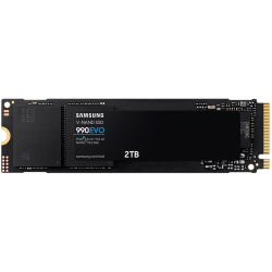 Твердотельные накопители Samsung SSD 990 EVO, 2000GB, M.2(22x80mm), NVMe 2.0, PCIe 4.0 x4, V-NAND TLC, R/W 5000/4200MB/s, IOPs 700 000/800 000, TBW 1200, DWPD 0.33 (12 мес.)