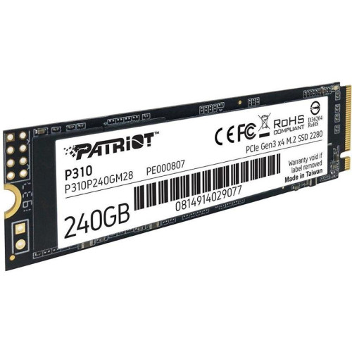 Твердотельный накопитель Patriot PCIe 3.0 x4 240GB P310P240GM28 P310 M.2 2280 [P310P240GM28]