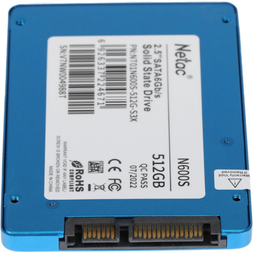 Твердотельный накопитель Netac SATA-III 512GB NT01N600S-512G-S3X N600S 2.5