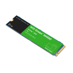 Твердотельный накопитель WD SSD Green SN350 NVMe, 2.0TB, M.2(22x80mm), NVMe, PCIe 3.0 x4, QLC, R/W 3200/3000MB/s, IOPs 500 000/450 000, TBW 100, DWPD 0.1 (12 мес.)