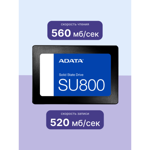 Твердотельный накопитель ADATA SSD Ultimate SU800, 1024GB, 2.5