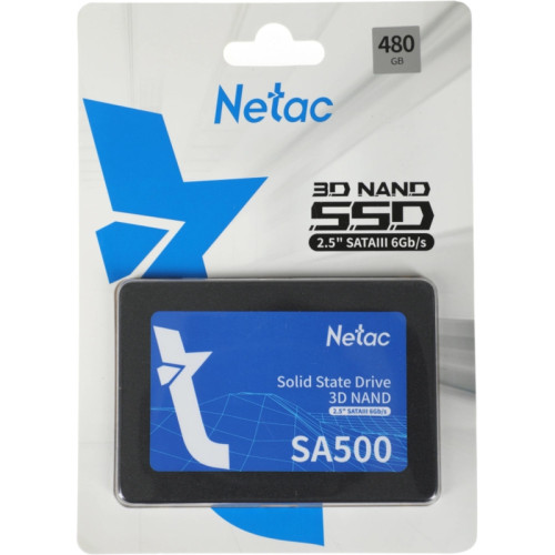 Твердотельный накопитель Netac SATA-III 480GB NT01SA500-480-S3X SA500 2.5 Твердотельный накопитель Netac SATA-III 480GB NT01SA500-480-S3X SA500 2.5