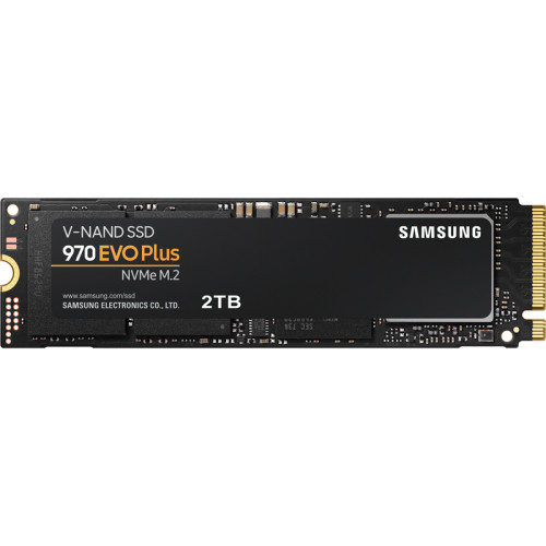 Твердотельные накопители/ Samsung SSD 970 EVO Plus, 2000GB, M.2(22x80mm), NVMe 1.3, PCIe 3.0 x4, 3-bit MLC, R/W 3500/3300MB/s, IOPs 620 000/560 000, DRAM buffer 2048MB, TBW 1200, DWPD 0.33 (12 мес.)