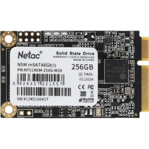 Твердотельный накопитель Netac SATA-III 256GB NT01N5M-256G-M3X N5M mSATA [NT01N5M-256G-M3X]