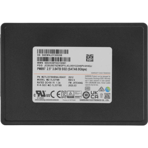 Твердотельный накопитель Samsung SATA-III 3.75TB MZ7L33T8HBNA-00A07 PM897 2.5