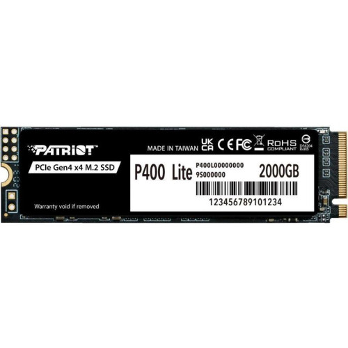 Накопитель SSD Patriot PCIe 4.0 x4 2TB P400LP2KGM28H P400 Lite M.2 2280