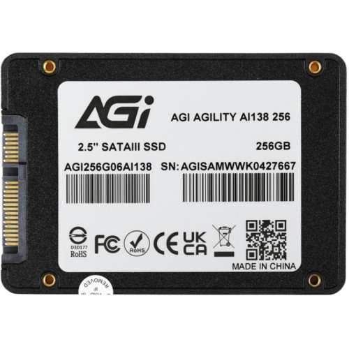 Твердотельный накопитель AGi SATA-III 256GB AGI256G06AI138 AI138 2.5 Твердотельный накопитель AGi SATA-III 256GB AGI256G06AI138 AI138 2.5