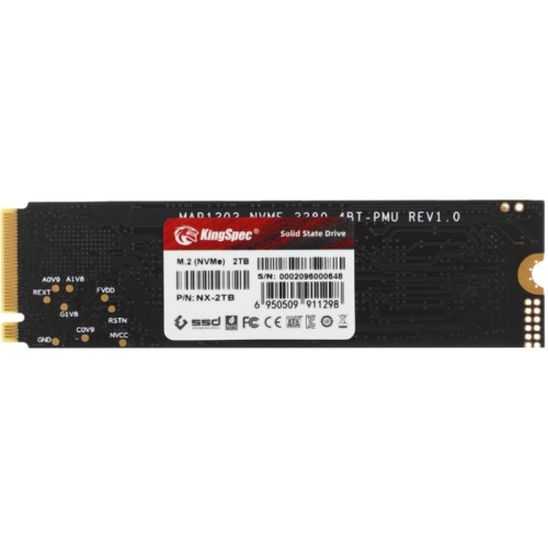 Твердотельный накопитель Kingspec PCIe 3.0 x4 2TB NX-2TB M.2 2280 0.9 DWPD [NX-2TB]