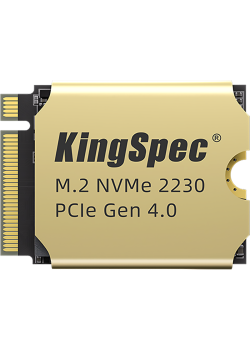 Твердотельный накопитель/ Kingspec SSD XF-1TB 2230, 1024GB, M.2(22x30mm), NVMe, PCIe 4.0 x4, R/W 5000/4400MB/s, IOPs н.д./н.д., TBW 1200, DWPD 1.07 (3 года)