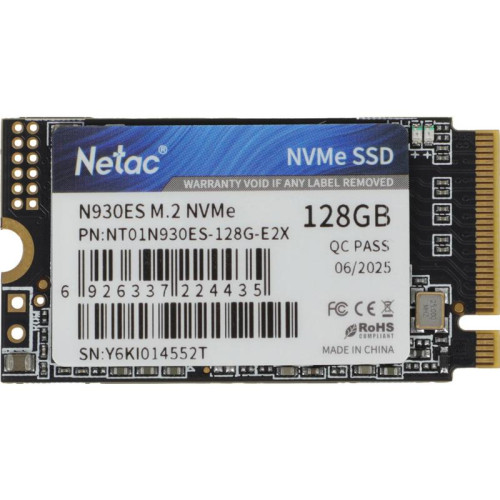 Твердотельный накопитель Netac PCIe 3.0 x2 128GB NT01N930ES-128G-E2X N930ES M.2 2242 [NT01N930ES-128G-E2X]