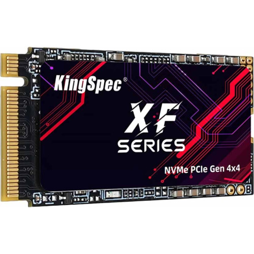Твердотельный накопитель/ Kingspec SSD XF-1TB 2242, 1024GB, M.2(22x42mm), NVMe, PCIe 4.0 x4, R/W 4900/4600MB/s, IOPs н.д./н.д., TBW 1200, DWPD 1.07 (3 года)