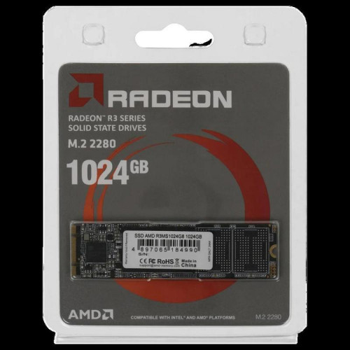 Твердотельный накопитель AMD SATA 1TB R3MS1024G8 Radeon M.2 2280 Твердотельный накопитель AMD SATA 1TB R3MS1024G8 Radeon M.2 2280