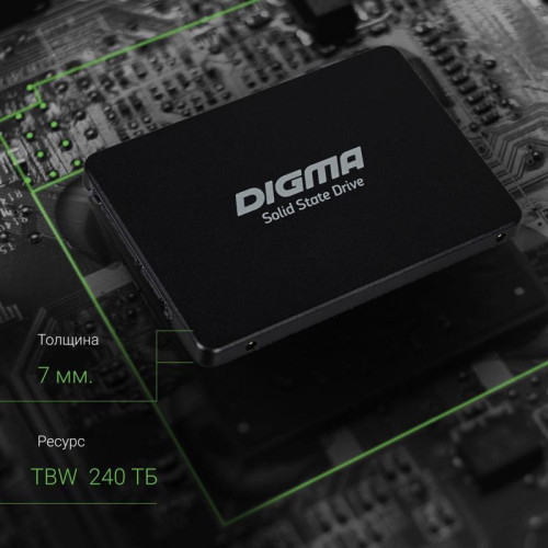 Твердотельный накопитель Digma SATA-III 512GB DGSR2512GS93T Run S9 2.5