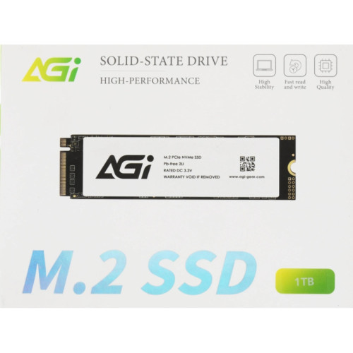 Твердотельный накопитель AGi PCIe 3.0 x4 1TB AGI1T0GIMAI298 AI298 M.2 2280 Твердотельный накопитель AGi PCIe 3.0 x4 1TB AGI1T0GIMAI298 AI298 M.2 2280