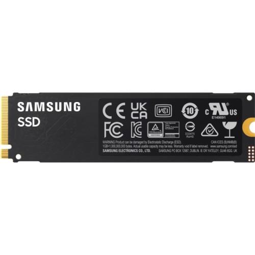 Твердотельные накопители/ Samsung SSD 990, 2000GB, M.2(22x80mm), NVMe 2.0, PCIe 4.0 x4, V-NAND TLC, R/W 7250/6450MB/s, IOPs 850 000/1 200 000, TBW 800, DWPD 0.33 (12 мес.)