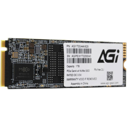 Твердотельный накопитель AGi PCIe 4.0 x4 1TB AGI1T0G44AI828 AI828 M.2 2280 [AGI1T0G44AI828]
