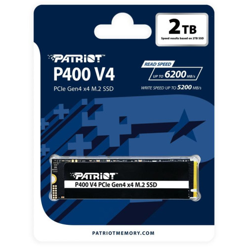 Накопитель SSD Patriot PCIe 4.0 x4 2000GB P400VP2TBM28H P400 V4 M.2 2280