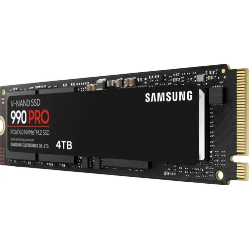 Твердотельный накопитель Samsung 990 PRO, 4000GB, PCIe 4.0 x4 (NVMe), M.2 2280 [MZ-V9P4T0BW]