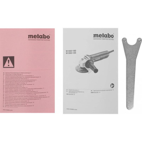 Углошлифовальная машина Metabo W 650-125 650Вт 11000об/мин рез.шпин.:M14 d=125мм (603602010)