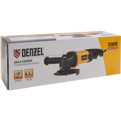 Углошлифовальная машина Denzel AGH125-1200A 1200Вт 11000об/мин рез.шпин.:M14 d=125мм (26909)