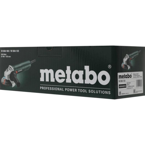 Углошлифовальная машина Metabo W 650-125 650Вт 11000об/мин рез.шпин.:M14 d=125мм (603602010)