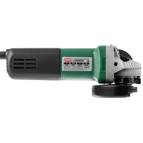 Углошлифовальная машина Hammer USM950E 950Вт 12000об/мин рез.шпин.:M14 d=125мм (839358) Углошлифовальная машина Hammer USM950E 950Вт 12000об/мин рез.шпин.:M14 d=125мм (839358)