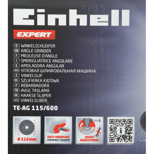 Углошлифовальная машина Einhell TE-AG 115/600 600Вт 12000об/мин рез.шпин.:M22.2 d=115мм (4430855) Углошлифовальная машина Einhell TE-AG 115/600 600Вт 12000об/мин рез.шпин.:M22.2 d=115мм (4430855)