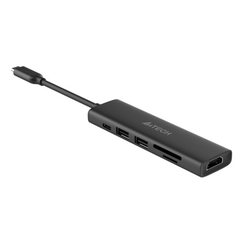 Разветвитель USB-C A4Tech DST-60C 2порт. серый Разветвитель USB-C A4Tech DST-60C 2порт. серый