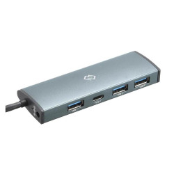Разветвитель USB-C Digma HUB-3U3.0C-UC-G 4порт. серый (HUB-3U3.0С-UC-G)