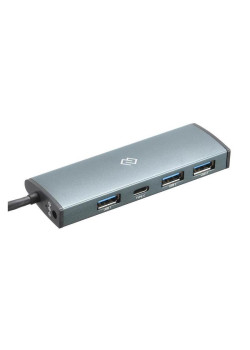 Разветвитель USB-C Digma HUB-3U3.0C-UC-G 4порт. серый (HUB-3U3.0С-UC-G)