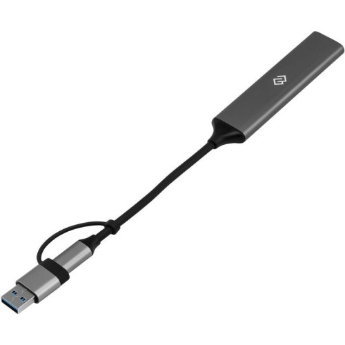 Разветвитель USB-C + USB-A Digma DHUB-4USB-AC-3.0 4порт. серебристый
