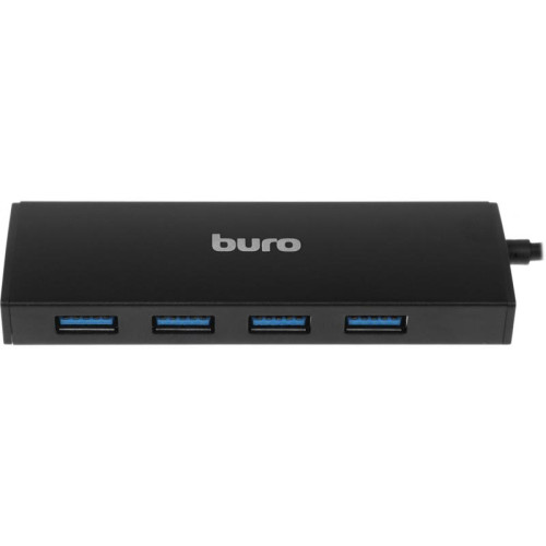Разветвитель USB 3.0 Buro BU-HUB4-0.5-U3.0 4порт. черный