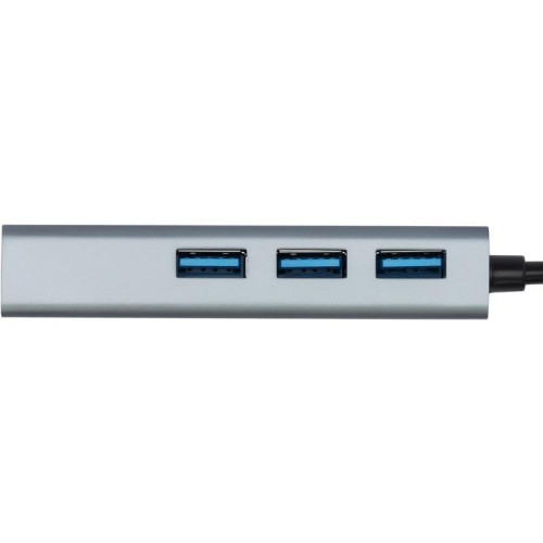 Разветвитель USB-C + USB-A Digma DHUB-LAN-4port 4порт. серебристый Разветвитель USB-C + USB-A Digma DHUB-LAN-4port 4порт. серебристый
