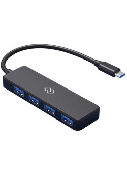 Разветвитель USB-C Digma DHUB-4USB-C-2.0 4порт. черный